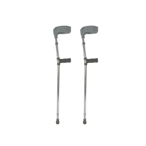 MPM Forearm Crutches (1 Pair), Adjustable with Handle Pad, Heavy Duty for Standard and Tall Adults, Lightweight Aluminum Mobility Aid Arm Crutches