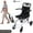 Black & White, variant on Cixusio 13lb Ultra-Light Transport Wheelchair, Folding Portable Wheelchair with Flip-up Armrest,Travel Chair for Elderly Aircraft Travel, Wheelchairs for Adults with Wheelchair Bag