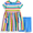 Striped Multi, variant on Toddler Girls Printed Dress and Bike Shorts Outfit Set, 2-Piece, Sizes 18M-5T