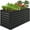 Black, variant on Best Choice Products 4x2x2ft Outdoor Metal Raised Garden Bed, Planter Box for Vegetables, Flowers, Herbs - Taupe