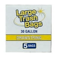 thumbnail image 4 of Basic Large Trash Bags, 30 Gallon, 5 Bags (Drawstring), 4 of 6