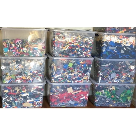 Lego Bulk Lot Bricks, Parts, Pieces, Tires, 1250 Pieces, 5 Pound