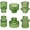Green, variant on HIDAWN 6 Pcs Green Glass Candlestick Holders Tealight Candle Holders, Votive Candle Taper Candle Holder