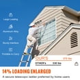 thumbnail image 3 of KFFKFF 12.5FT Telescoping Ladder 375lbs Load Capacity Aluminum Telescopic Extension Ladder, Multi-purpose Collapsible Ladder for RV, Home or Outdoor Work, 3 of 10