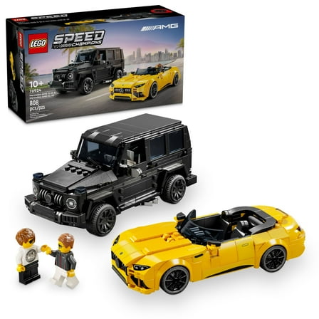 LEGO Speed Champions Mercedes-AMG G 63 & Mercedes-AMG SL 63 Toy Cars - Building Toys Set for Boys & Girls, Ages 10  - Gift for Birthdays - W/ 2 Minifigures - 76924