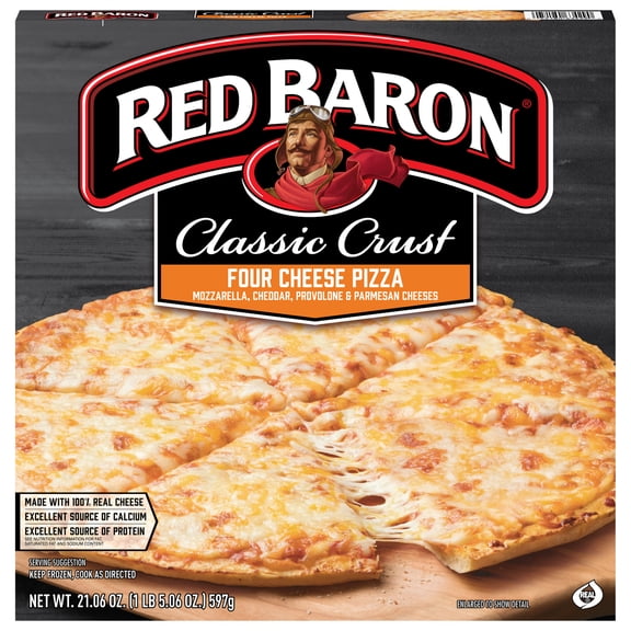 Red Baron Four Cheese Classic Crust Frozen Pizza, 21.06 oz