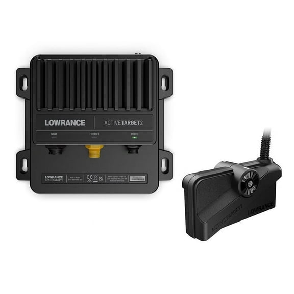 Lowrance ActiveTarget 2 Live Sonar Fishfinder Kit with Module, Transducer, and Mounts - High Resolution Underwater Imaging