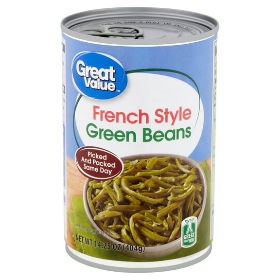 Great Value Canned French Style Green Beans, 14.5 oz Can
