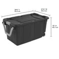 thumbnail image 4 of Sterilite 40 Gallon Extra-Large Wheeled Industrial Storage Bin, Rugged Plastic Storage Container with Latch Lid and Pull Handle, Gray, 4 of 11