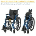 thumbnail image 6 of Drive Medical Blue Streak Manual Wheelchair with Flip-Back Desk Arms and Swing-Away Footrests, Steel Frame, 20 inch Seat, 6 of 6