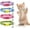 D - Multi-color, variant on 4 Pack Kitten Collar Breakaway with Bells Cute Fruit Pattern Kitten Collar Quick Release Safe Buckle 6”-8”