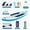 Gray blue, variant on CONCETTA Inflatable Paddle Board,Equipped With SUP Paddle Board Accessories, The Non-slip EVA Deck Design Restarts The Surfboard,Surfboard for Youth&Adults of All Skill Levels，Blue Orange