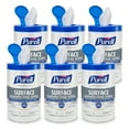 thumbnail image 4 of PURELL® Professional Surface Disinfecting Wipes, Citrus Scent, 110 Count Canister, 7"x 8" Wipes, Pack of 6 Canisters, 4 of 9