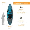 thumbnail image 3 of Lifetime Tamarack Pro-Comfort 10 ft 3 in Sit-On-Top Kayak, Lightning Fusion (90995), 3 of 18