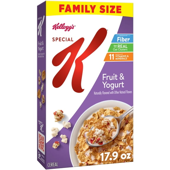 Kellogg's Special K Fruit and Yogurt Breakfast Cereal Family Size Box, 17.9  oz