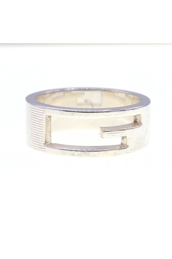 Pre-Owned Gucci Branded Regular G Ring 032660, Sterling Silver 925, Size 17 / US 8-8.5, Men's...