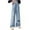 Blue1, variant on Girls Jeans 4-16t Elastic Waistband Wide Leg Baggy Pants with Stars Denim Trousers for Little Big Teens