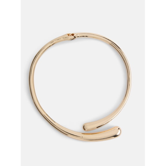 Scoop Women's Gold Tone Sculpted Choker Necklace