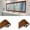 1#Brown-2PCS, variant on Bathroom Mirror Frame Border Sticker,Black Border Stick , Black Wood Grain Wallpaper Border Removable Waterproof Bathroom Mirror Frame Sticker(3.93'' x 196''ï¼