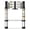 Aluminum, variant on Primy 12.5 FT Telescoping Ladder, Aluminum One-button Retraction Collapsible Extension Ladder, 330 LBS Capacity with Non-slip Feet, Portable Multi-purpose Compact Ladder for Home, RV, Loft