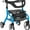 Blue, variant on Drive Medical Nitro Sprint Rollator Rolling Walker, Hemi Height, Black