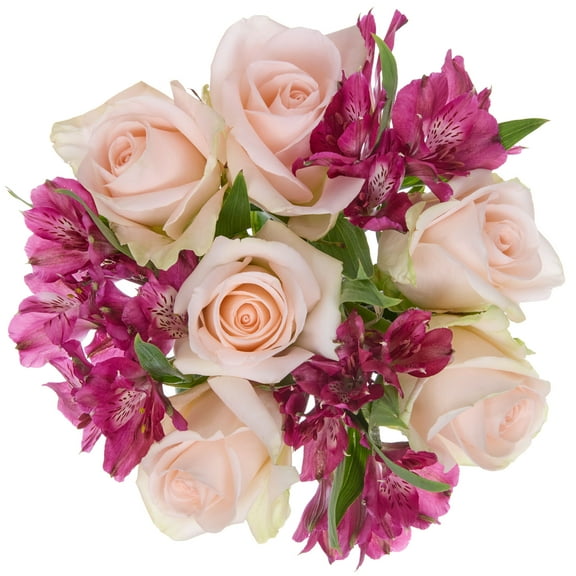 Rose Plus Flower Bouquet 6 Stem, Colors May Vary