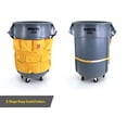thumbnail image 4 of Farag Janitorial B-102 Yellow Round Brute Caddy Bag, 29.50" x19.50" x19.50", 4 of 10