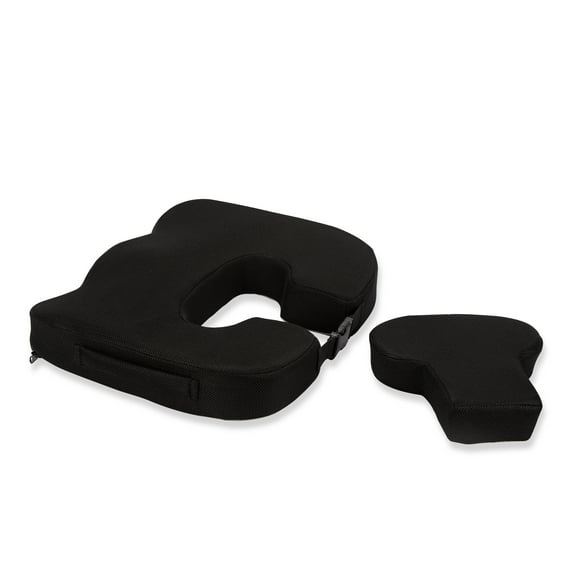 Equate Memory Foam Coccyx Seat Cushion, Black – Tailbone Pressure Relief