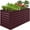 Burgundy, variant on Best Choice Products 4x2x2ft Outdoor Metal Raised Garden Bed, Planter Box for Vegetables, Flowers, Herbs - Taupe