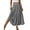 A-BLACKFLORAL, variant on TEMOFON Womens Maxi Skirt Tiny Floral Casual Elastic Waist Ruffled Hem Ladies Summer A-Line Long Skirts
