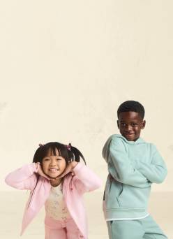 A playful boy and girl are shown.