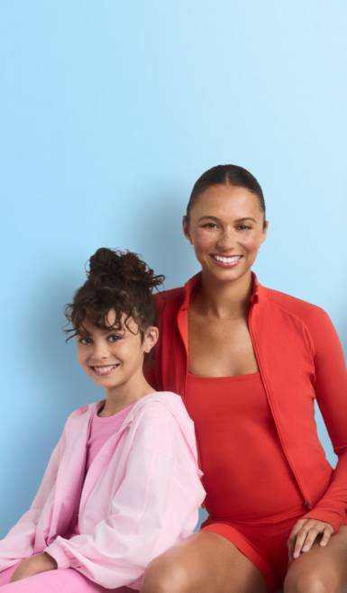 A woman and young girl are shown.