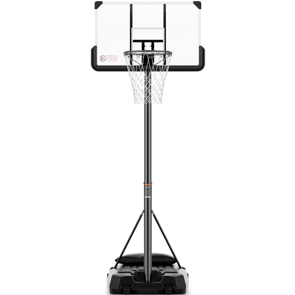 MaxKare 44In Basketball Hoop 7.5 ft to 10 ft Height Upgrade Large Base Portable Basketball Goal System with Quick Adjustment for Full Range of Players Indoor Outdoor Use