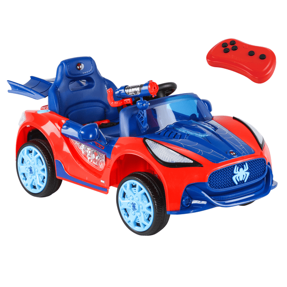 Dynacraft Spider-Man 6V Super Car, Battery Powered Ride-on with Lights and Sounds, 1 count