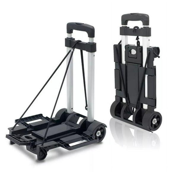 70 lbs Collapsible Folding Hand Truck Dolly Portable Trolley Luggage Push Cart, Lightweight & Durable for Travel, Shopping, Office Use