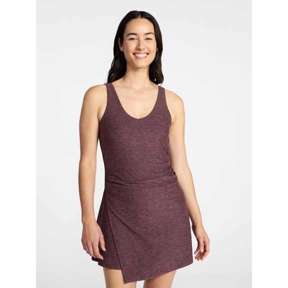 Athletic Works Women's and Women's Plus ButterCore Wrap Dress, Sizes XS-4X