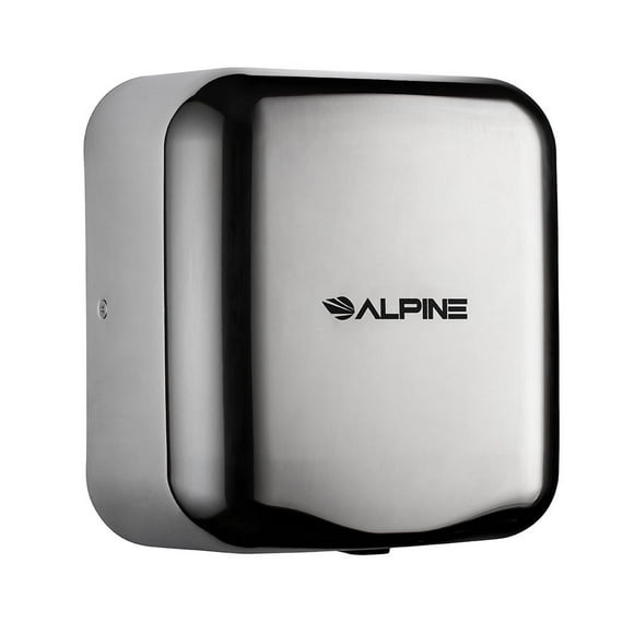 Alpine Industries Commercial High Speed Hand Dryer Automatic Stainless Steel Hand Dryer Machine, 120V Chrome