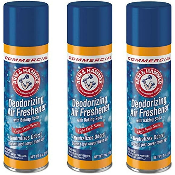 Arm & Hammer 3320094170 Baking Soda Air Freshener, Aerosol, Light Fresh Scent, 7Oz (3)