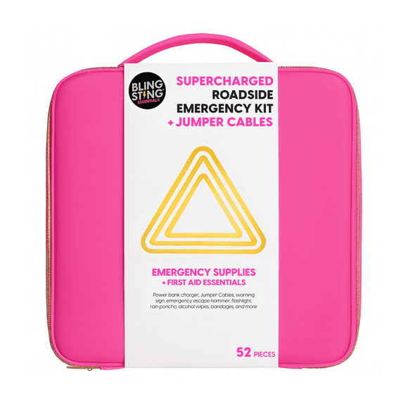 BLINGSTING Supercharged Car Emergency Kit - Pink