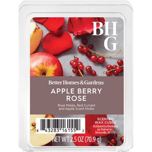 Apple Berry Rose Scented Wax Melts, Better Homes & Gardens, 2.5 oz