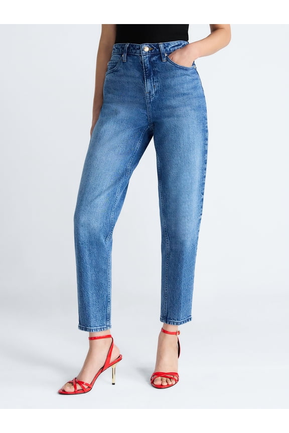 Devil Wears Prada Scoop Collection Women's and Women's Plus Crease Barrel Jeans, 26.5'' Inseam, Sizes 0-26W