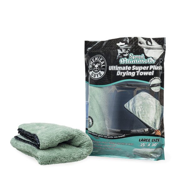 Chemical Guys MIC529 Ultimate Super Plush Drying Towel, Olive Green, 1 Piece, (25"x30")