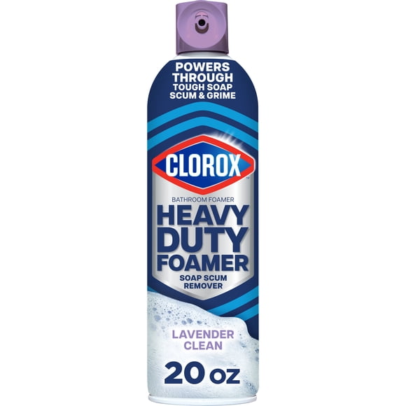Clorox Heavy Duty Bathroom Foamer Soap Scum Remover, Lavender Clean, 20 Ounces