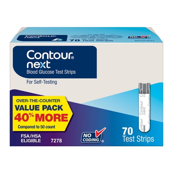 CONTOUR®NEXT Blood Glucose Test Strips, 70 Count