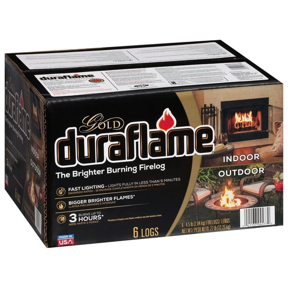 Duraflame Gold Ultra Premium 4.5 lb. Firelogs, 6-Pack Case, 3 Hour Burn