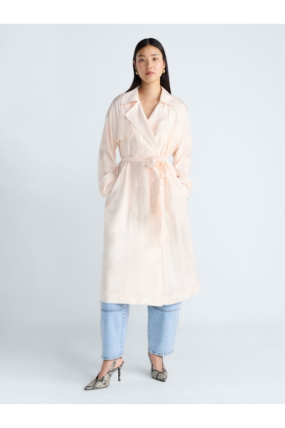 Devil Wears Prada Scoop Collection Women’s and Women's Plus Trench Coat, Sizes XS-4X