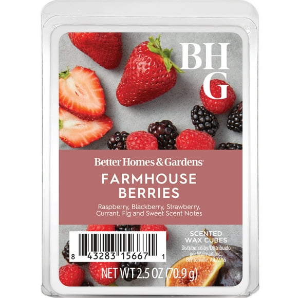 Farmhouse Berries Scented Wax Melts, Better Homes & Gardens, 2.5 oz (1-Pack)
