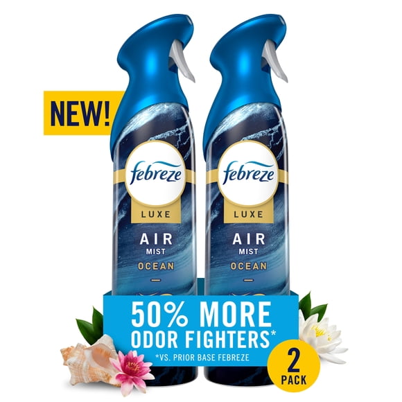 Febreze Air Mist Luxe Air Freshener Spray, Ocean Scent, 8.1oz, 2 Count
