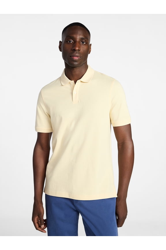 Men's & Big Men's Classic Fit Pique Polo with Short Sleeves, Sizes XS-5XL, LT-3XLT