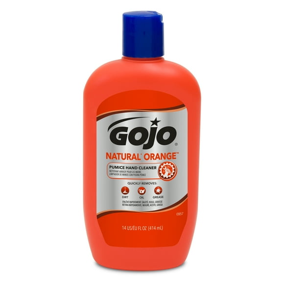 GOJO NATURAL* ORANGE Pumice Hand Cleaner - 14 fl oz Squeeze Bottle